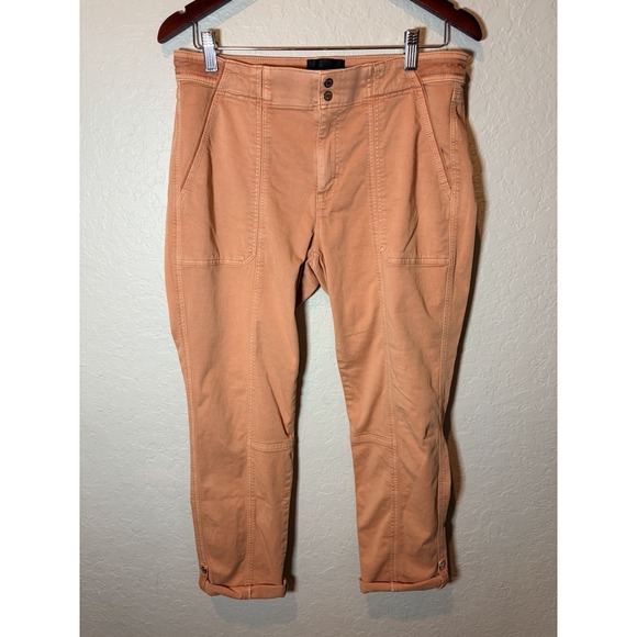White House Black Market Pants - White House Black Market Mid-Rise Straight Crop Pret-A-Pedi Pant, Peach, 8